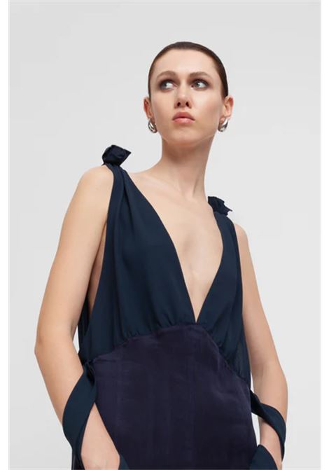 Abito midi in cupro WEILI ZHENG | Abiti | DC04BL07